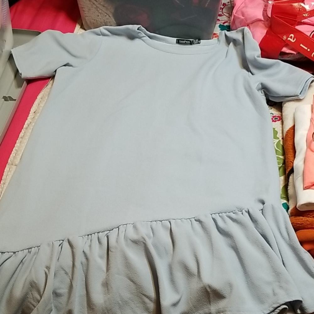 Boohoo ruffle dress